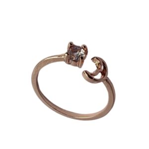 Moonlit Charm Rose Gold Ring - Image 1