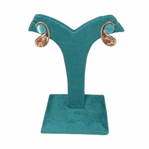 Elegant Aqua Teardrop Stud Earrings - Image 1