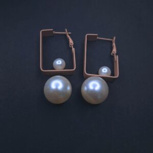 Elegant Minimalist Pearl Drop Earrings - Image 3