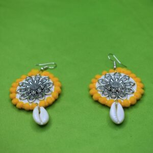 Golden Glow Tribal Thread Necklace Set - Image 3
